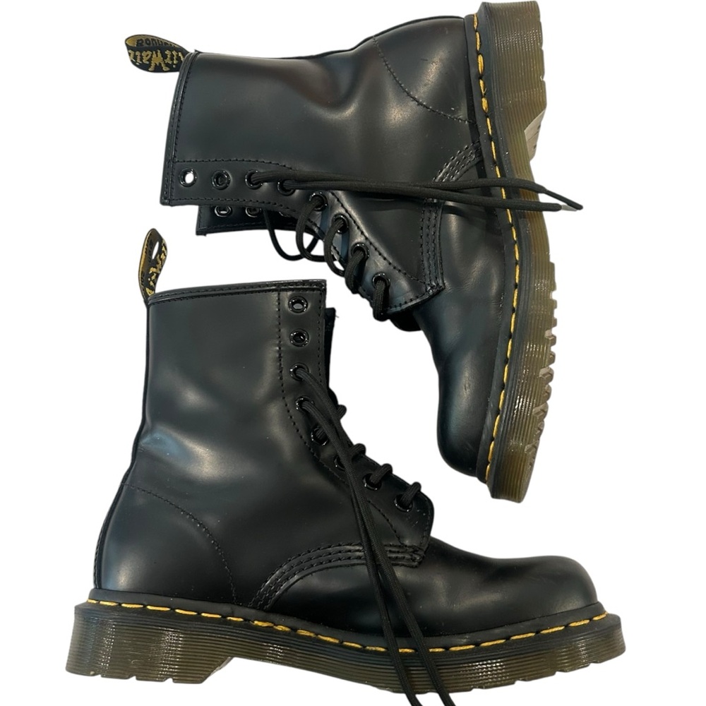 Dr. Martens 1460 The Original Smooth Leather Contrast Stitching Lace-Up boots - Picture 2 of 7